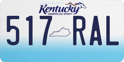 KY license plate 517RAL