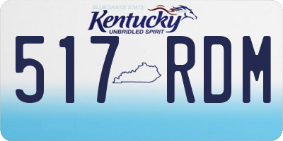 KY license plate 517RDM