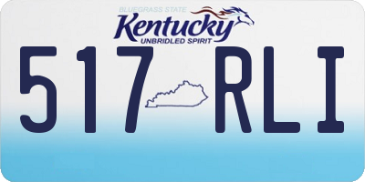 KY license plate 517RLI
