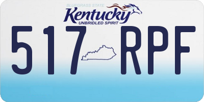 KY license plate 517RPF