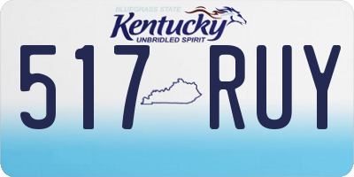 KY license plate 517RUY