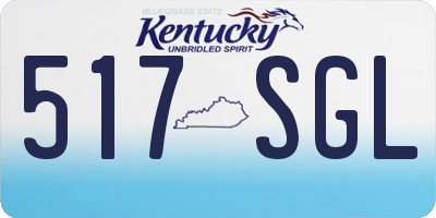 KY license plate 517SGL