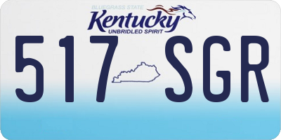 KY license plate 517SGR