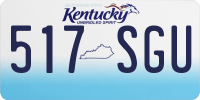 KY license plate 517SGU