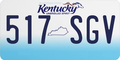 KY license plate 517SGV