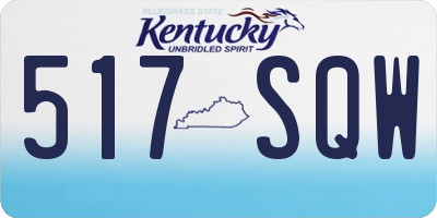 KY license plate 517SQW