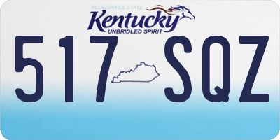 KY license plate 517SQZ