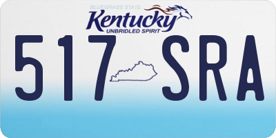 KY license plate 517SRA