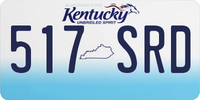 KY license plate 517SRD