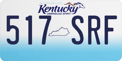 KY license plate 517SRF