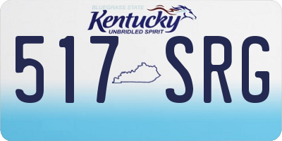KY license plate 517SRG