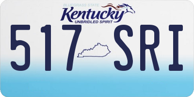 KY license plate 517SRI