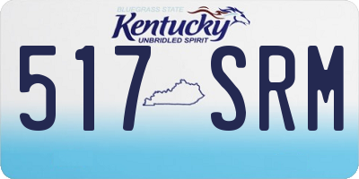 KY license plate 517SRM