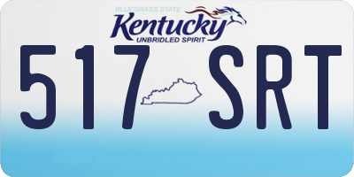 KY license plate 517SRT