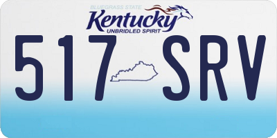 KY license plate 517SRV