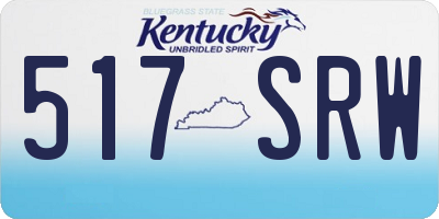 KY license plate 517SRW