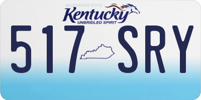 KY license plate 517SRY