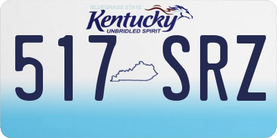 KY license plate 517SRZ