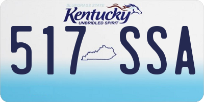 KY license plate 517SSA