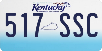 KY license plate 517SSC