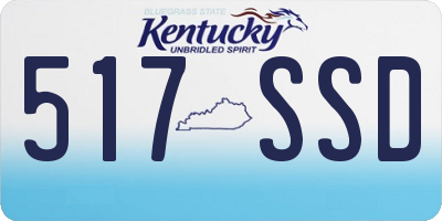 KY license plate 517SSD