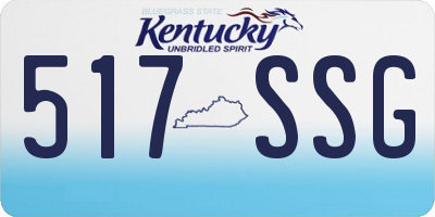 KY license plate 517SSG