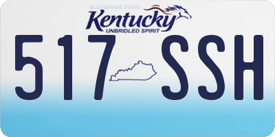 KY license plate 517SSH