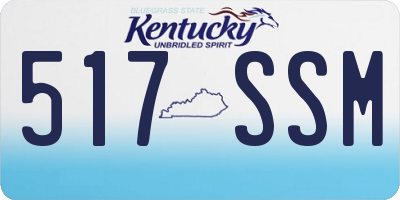 KY license plate 517SSM