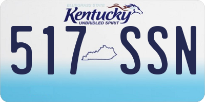 KY license plate 517SSN