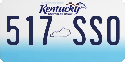 KY license plate 517SSO