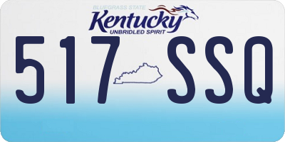 KY license plate 517SSQ