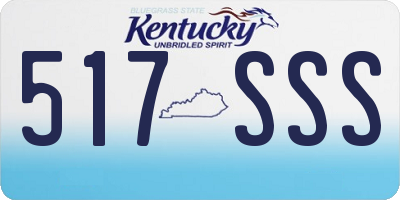 KY license plate 517SSS