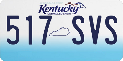 KY license plate 517SVS
