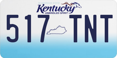 KY license plate 517TNT