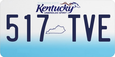 KY license plate 517TVE