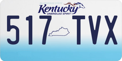 KY license plate 517TVX