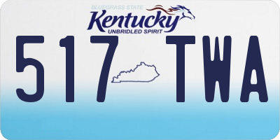 KY license plate 517TWA
