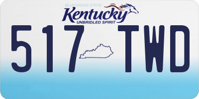 KY license plate 517TWD