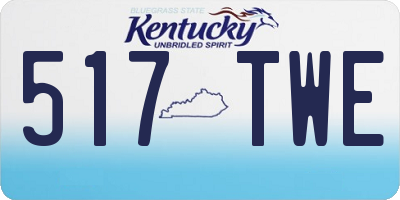 KY license plate 517TWE
