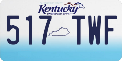 KY license plate 517TWF