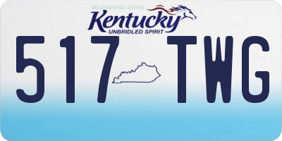KY license plate 517TWG