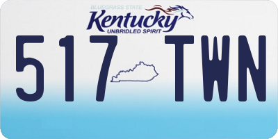 KY license plate 517TWN