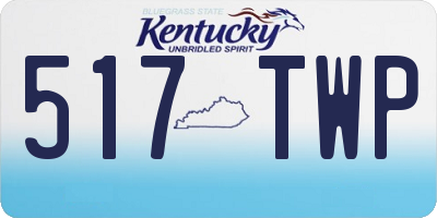 KY license plate 517TWP
