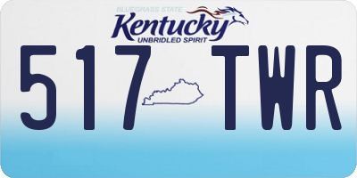 KY license plate 517TWR