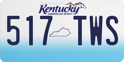 KY license plate 517TWS