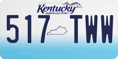 KY license plate 517TWW
