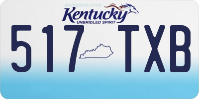KY license plate 517TXB
