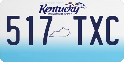 KY license plate 517TXC
