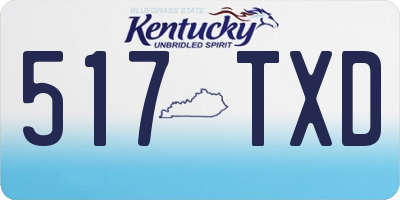 KY license plate 517TXD