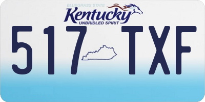 KY license plate 517TXF